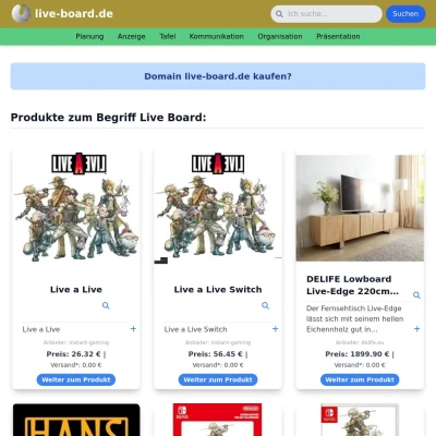 Screenshot live-board.de