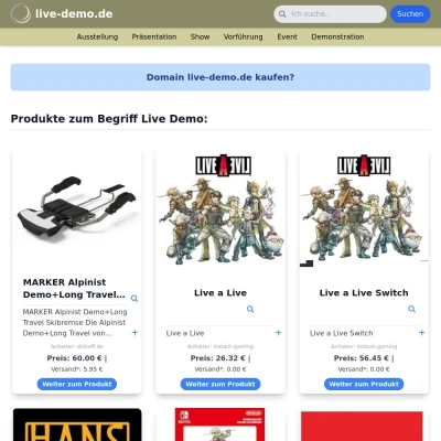 Screenshot live-demo.de
