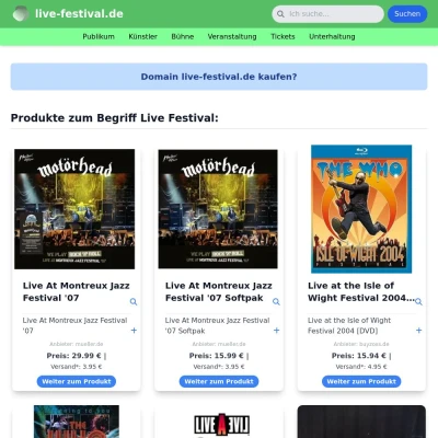 Screenshot live-festival.de