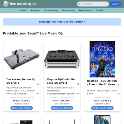 Screenshot live-music-dj.de