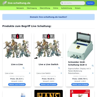 Screenshot live-schaltung.de