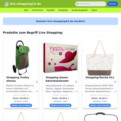 Screenshot live-shopping24.de