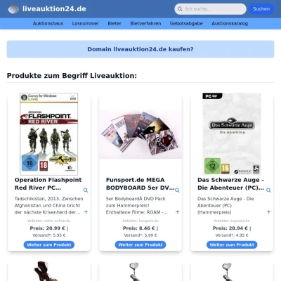 Screenshot liveauktion24.de