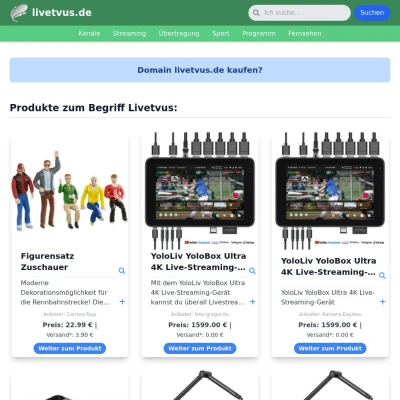 Screenshot livetvus.de