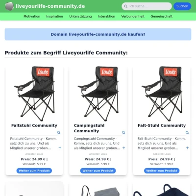 Screenshot liveyourlife-community.de