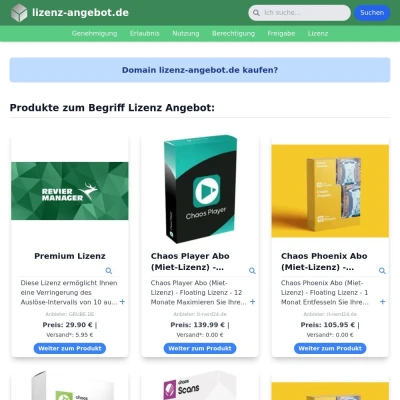 Screenshot lizenz-angebot.de