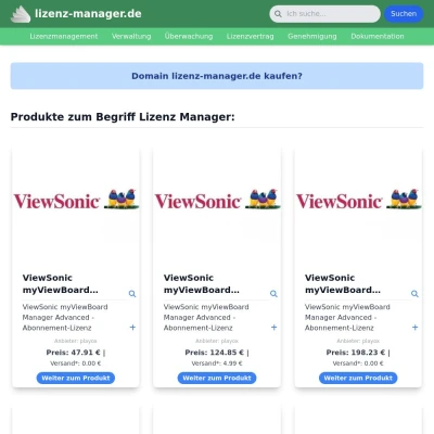 Screenshot lizenz-manager.de