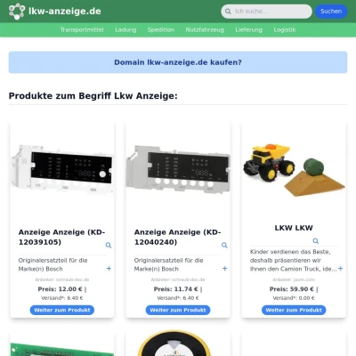 Screenshot lkw-anzeige.de