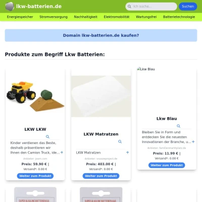 Screenshot lkw-batterien.de