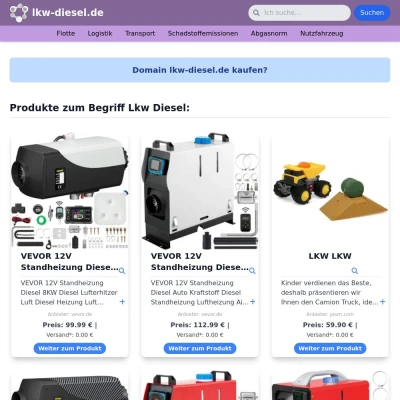 Screenshot lkw-diesel.de