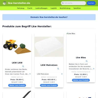 Screenshot lkw-hersteller.de