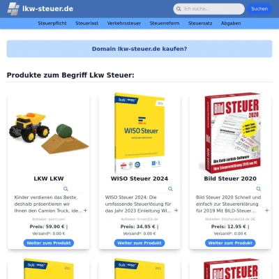 Screenshot lkw-steuer.de