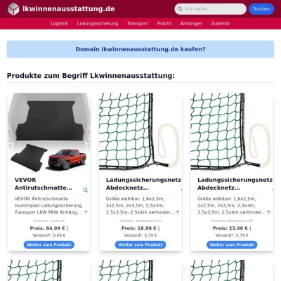 Screenshot lkwinnenausstattung.de