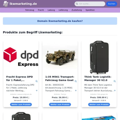 Screenshot lkwmarketing.de