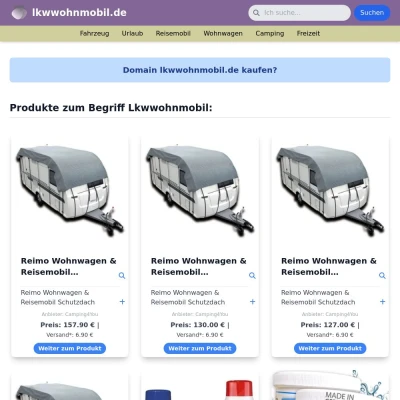 Screenshot lkwwohnmobil.de