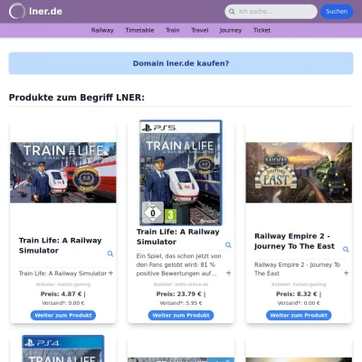 Screenshot lner.de