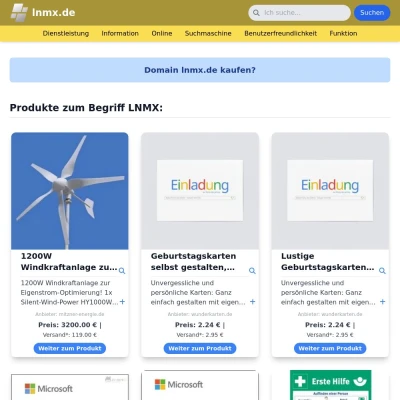 Screenshot lnmx.de