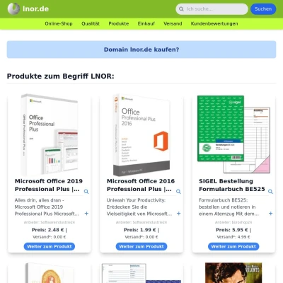 Screenshot lnor.de