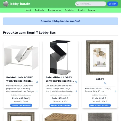 Screenshot lobby-bar.de