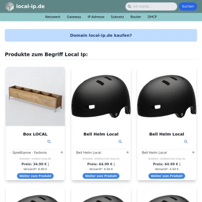 Screenshot local-ip.de
