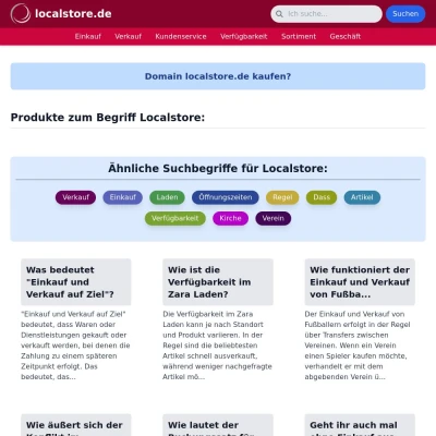 Screenshot localstore.de