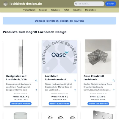 Screenshot lochblech-design.de