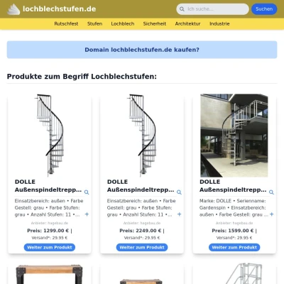 Screenshot lochblechstufen.de