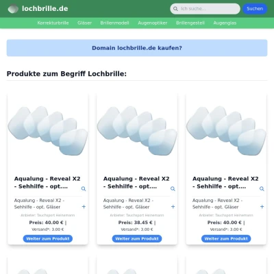 Screenshot lochbrille.de