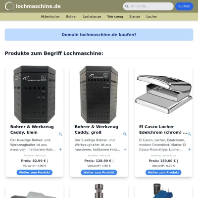 Screenshot lochmaschine.de