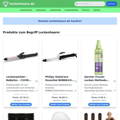 Screenshot lockenhaare.de