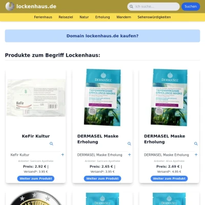 Screenshot lockenhaus.de