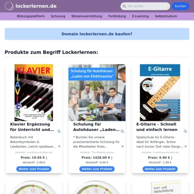 Screenshot lockerlernen.de