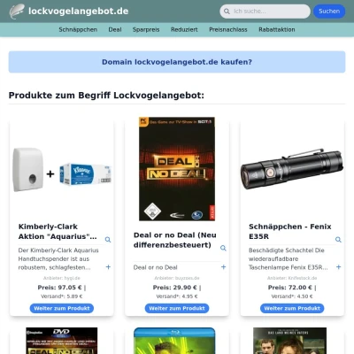 Screenshot lockvogelangebot.de