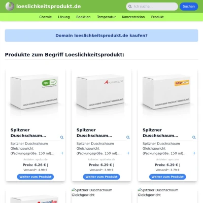 Screenshot loeslichkeitsprodukt.de