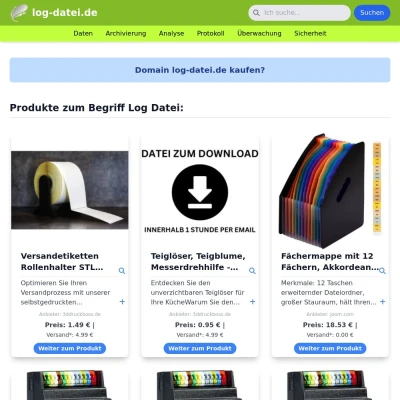 Screenshot log-datei.de