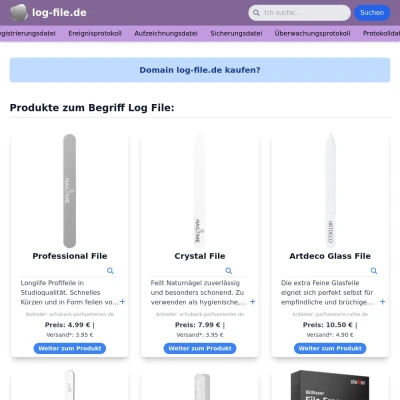 Screenshot log-file.de