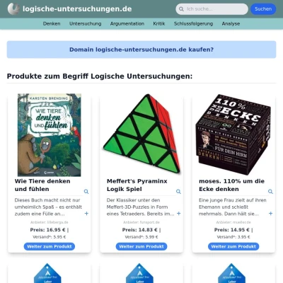 Screenshot logische-untersuchungen.de