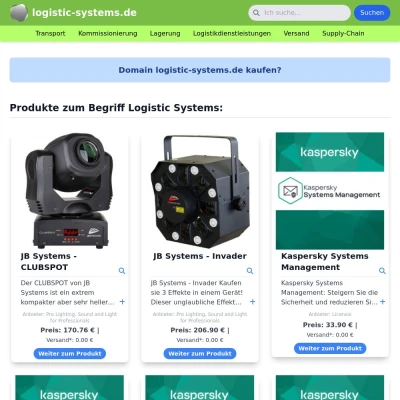 Screenshot logistic-systems.de