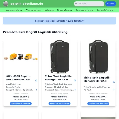 Screenshot logistik-abteilung.de