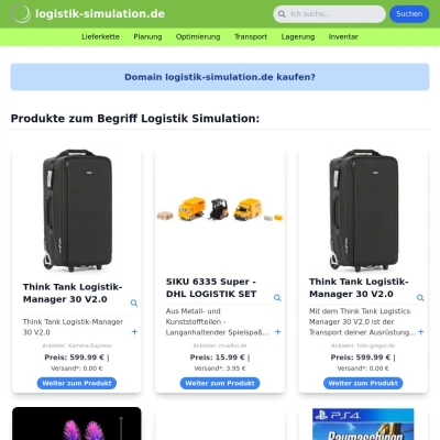 Screenshot logistik-simulation.de