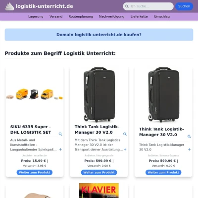 Screenshot logistik-unterricht.de