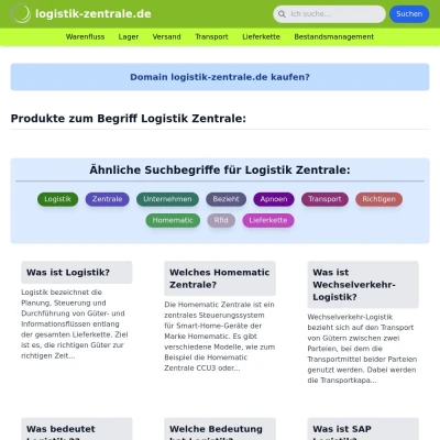 Screenshot logistik-zentrale.de