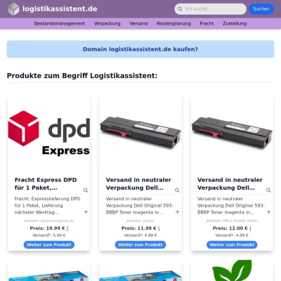 Screenshot logistikassistent.de