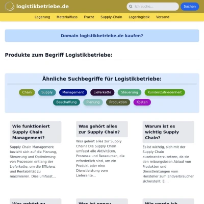 Screenshot logistikbetriebe.de