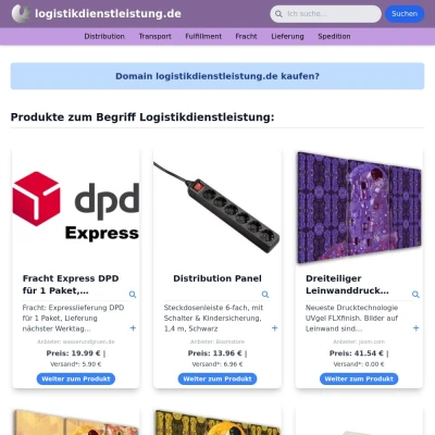 Screenshot logistikdienstleistung.de