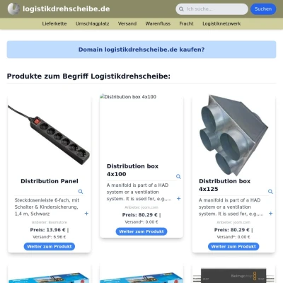 Screenshot logistikdrehscheibe.de