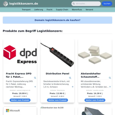 Screenshot logistikkonzern.de