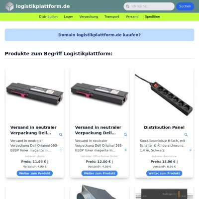 Screenshot logistikplattform.de