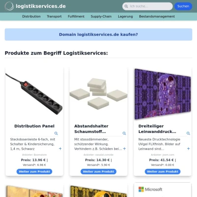 Screenshot logistikservices.de