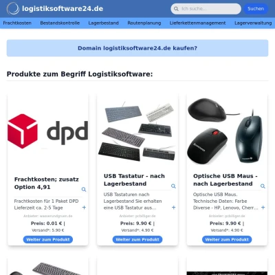 Screenshot logistiksoftware24.de